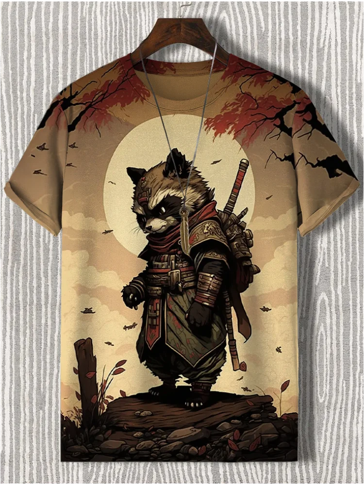 Men's T-Shirt Japanese Style Samurai 3D