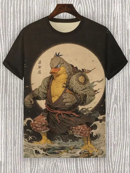 Men's T-Shirt Japanese Style Samurai 3D