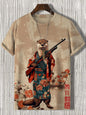 Men's T-Shirt Japanese Style Samurai 3D