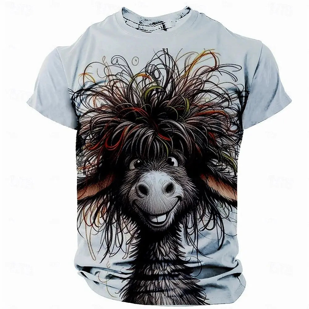 Men's T Shirt Animal Chicken Print Summer