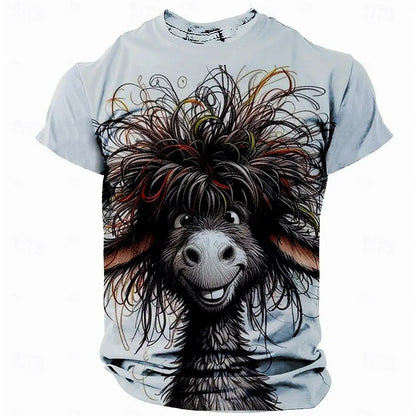 Men's T Shirt Animal Chicken Print Summer