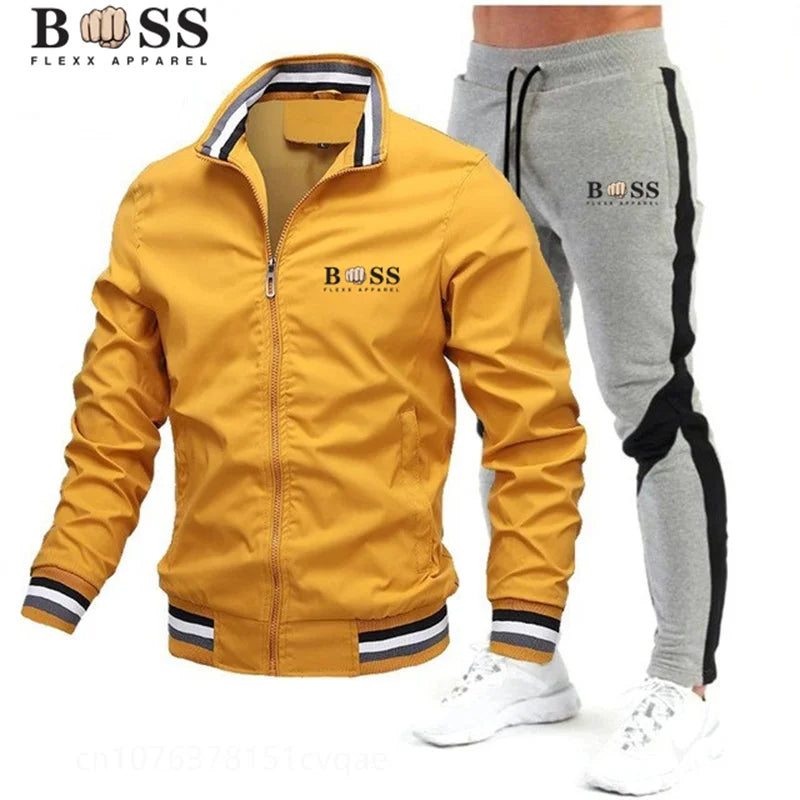 HUGO BOSS APPAREL 2024 Mens Tracksuits Men Sets Sweatshirt+sweatpants