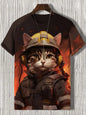 Men's T-Shirt Japanese Style Samurai 3D