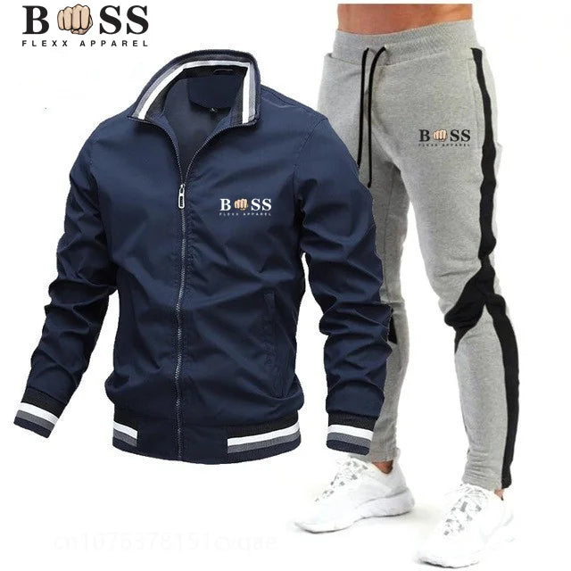 HUGO BOSS APPAREL 2024 Mens Tracksuits Men Sets Sweatshirt+sweatpants