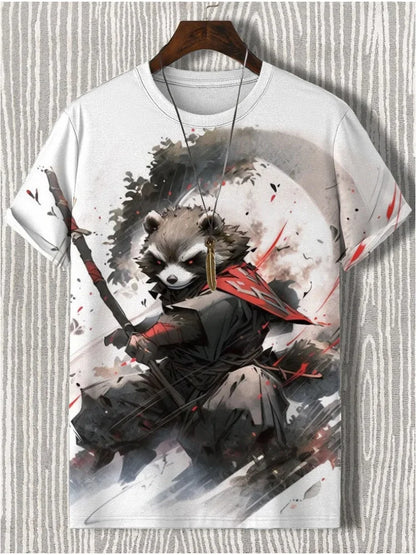 Men's T-Shirt Japanese Style Samurai 3D