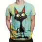 Men's T Shirt Cat Fashion