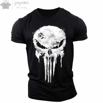 Men's T Shirt 3d Print Military Patriotic Skull