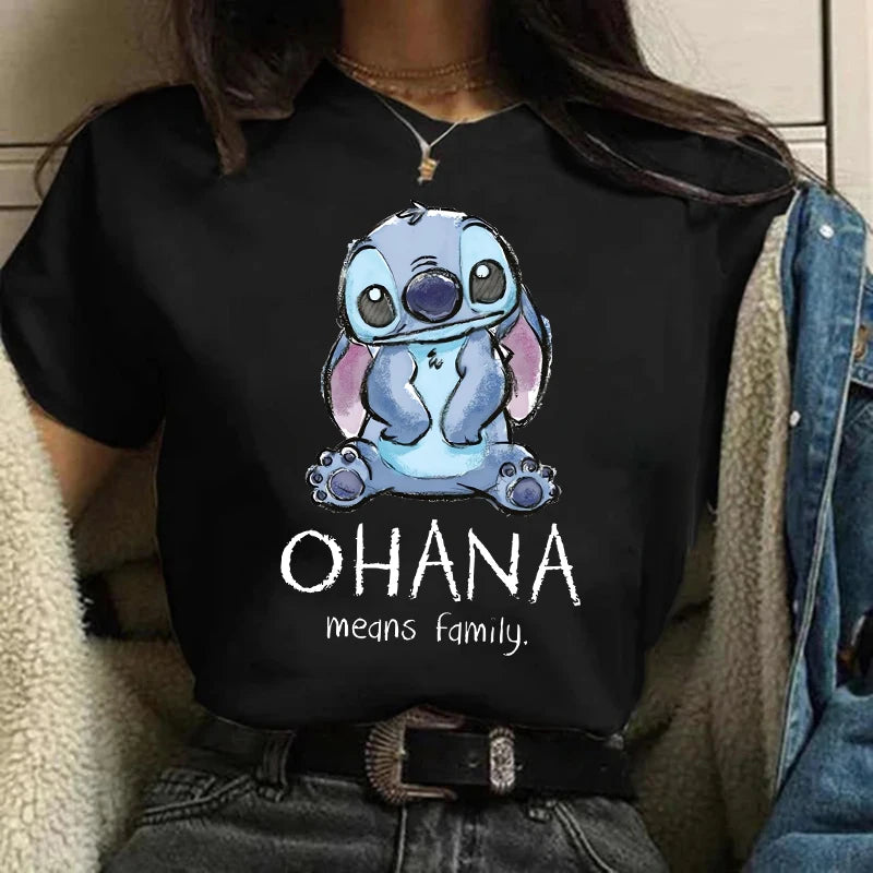 Disney Funny Cartoon T Shirt Women