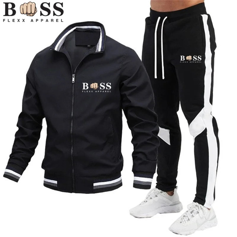 HUGO BOSS APPAREL 2024 Mens Tracksuits Men Sets Sweatshirt+sweatpants