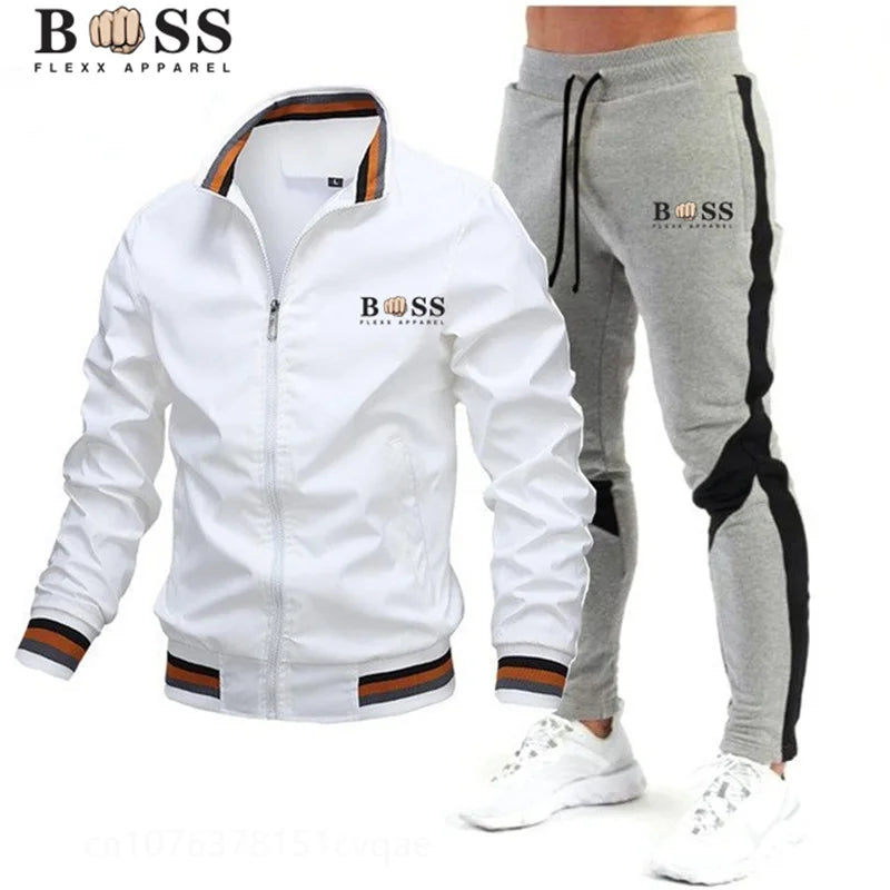 HUGO BOSS APPAREL 2024 Mens Tracksuits Men Sets Sweatshirt+sweatpants