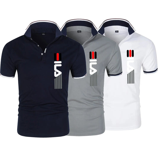 2024 FILA Summer New Men's Lapel Anti-pillin Polo Shirt