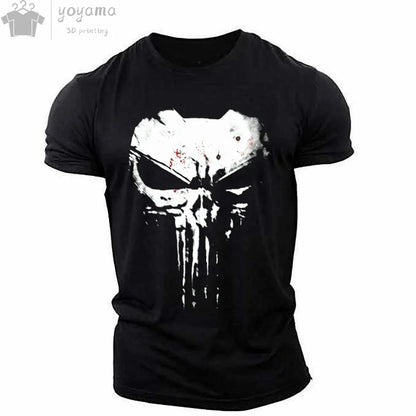 Men's T Shirt 3d Print Military Patriotic Skull