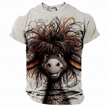 Men's T Shirt Animal Chicken Print Summer