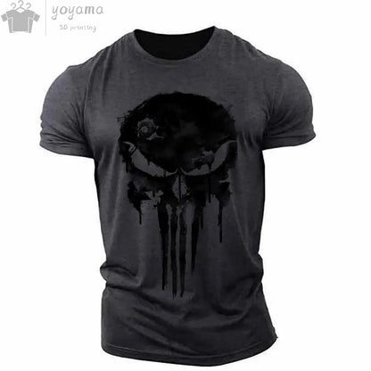 Men's T Shirt 3d Print Military Patriotic Skull