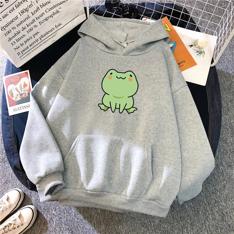 Frog Hoodie Winter Fleece