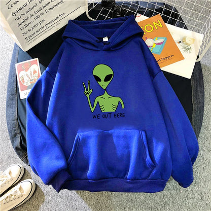 Green Alien  Hoodie Pullover