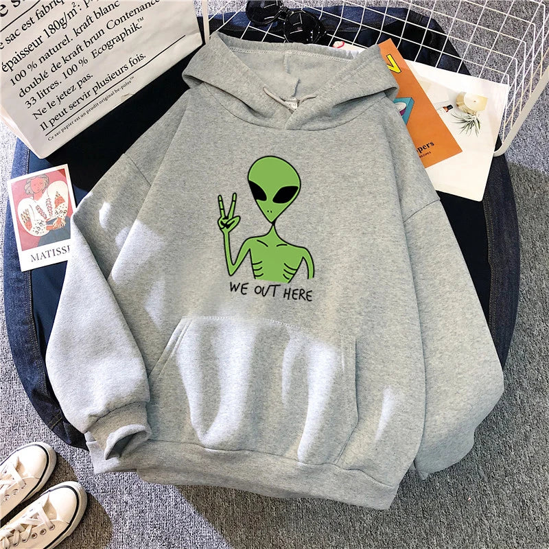 Green Alien  Hoodie Pullover