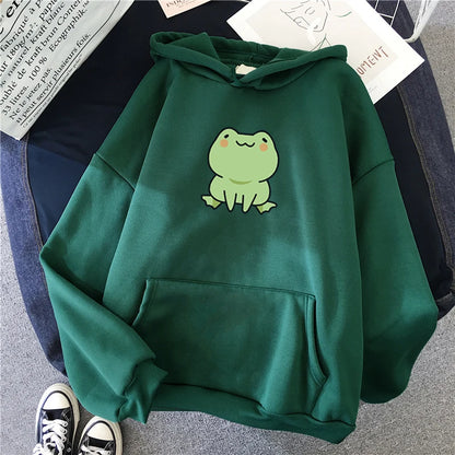 Frog Hoodie Winter Fleece