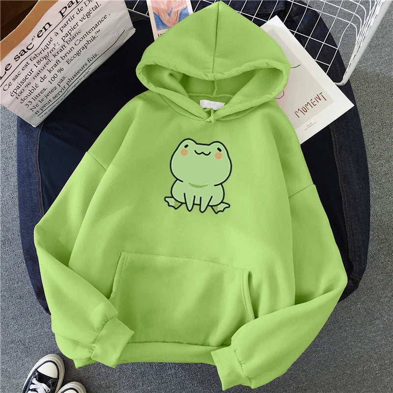 Frog Hoodie Winter Fleece