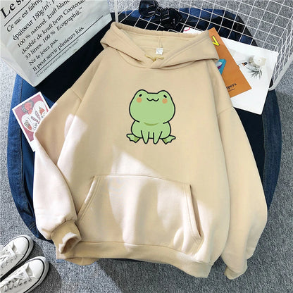 Frog Hoodie Winter Fleece