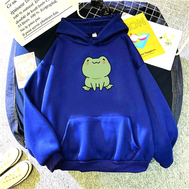 Frog Hoodie Winter Fleece