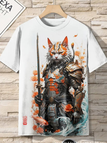 Men's T-Shirt Japanese Style Samurai 3D