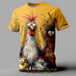 Men's T Shirt Animal Chicken Print Summer