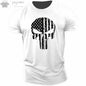 Men's T Shirt 3d Print Military Patriotic Skull