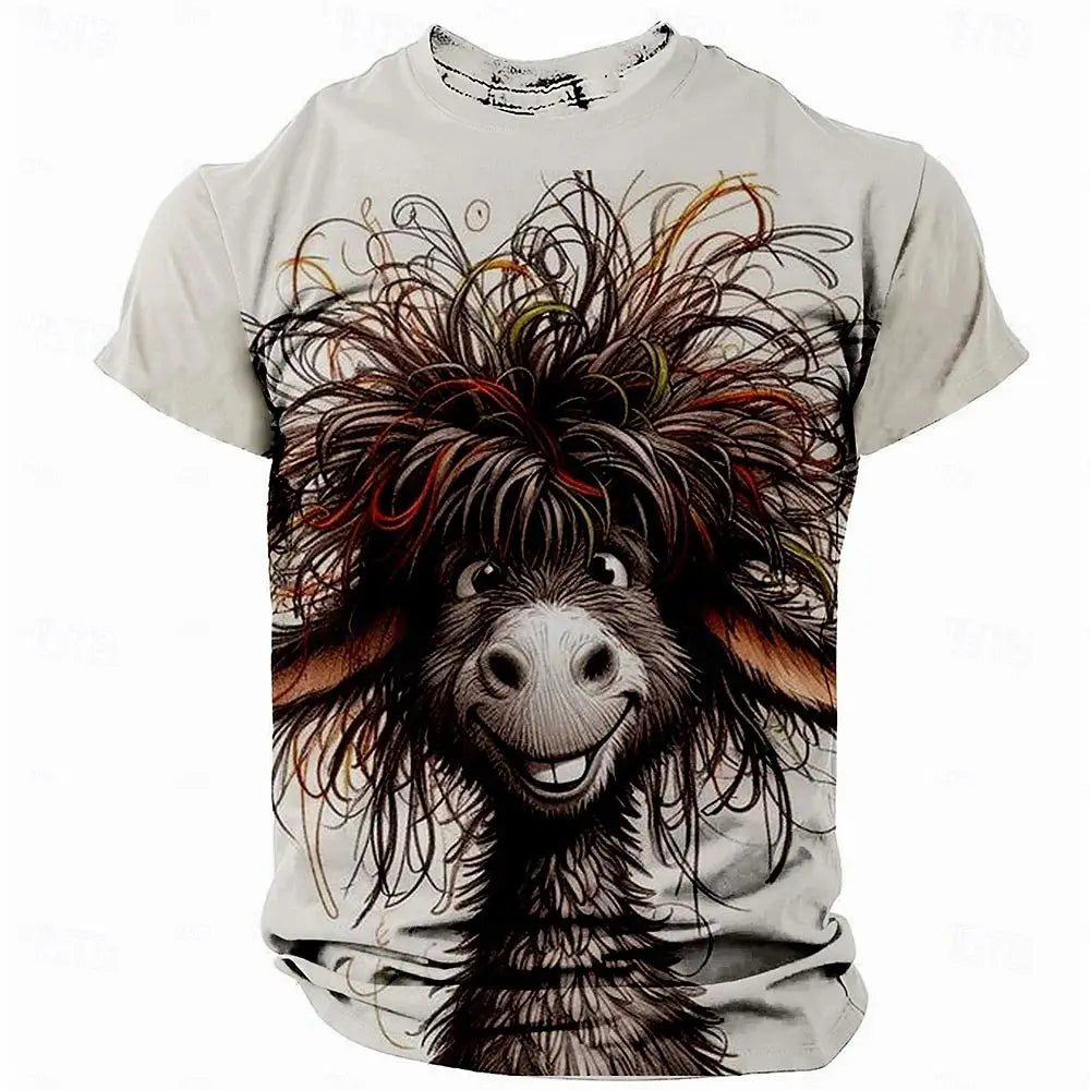 Men's T Shirt Animal Chicken Print Summer