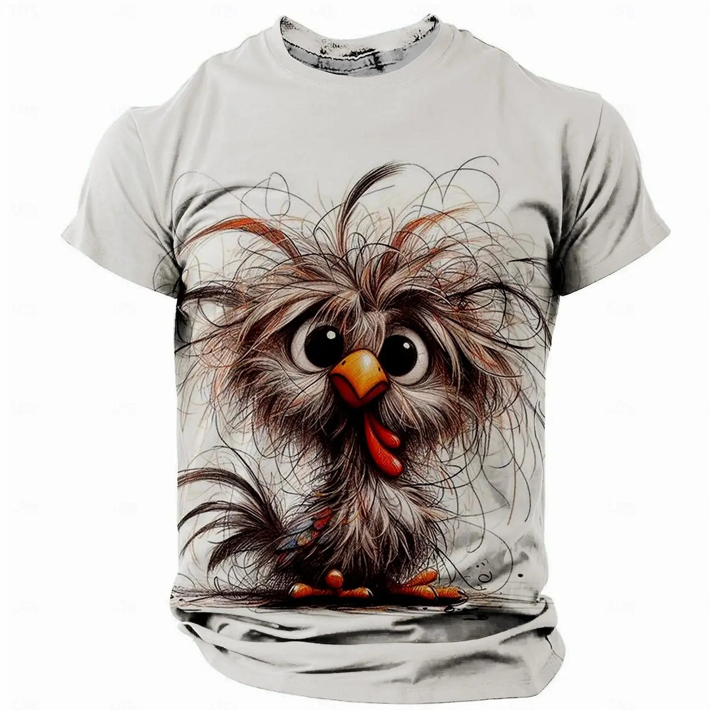 Men's T Shirt Animal Chicken Print Summer