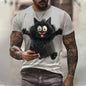 Men's T Shirt Cat Fashion